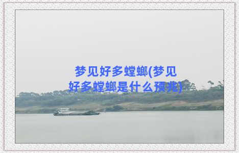 梦见好多螳螂(梦见好多螳螂是什么预兆)